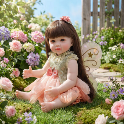 Reborn Baby Doll — "Butterfly Elf" Lifelike Infant Doll / Girl Figurine — Decorative Ornament & Gift